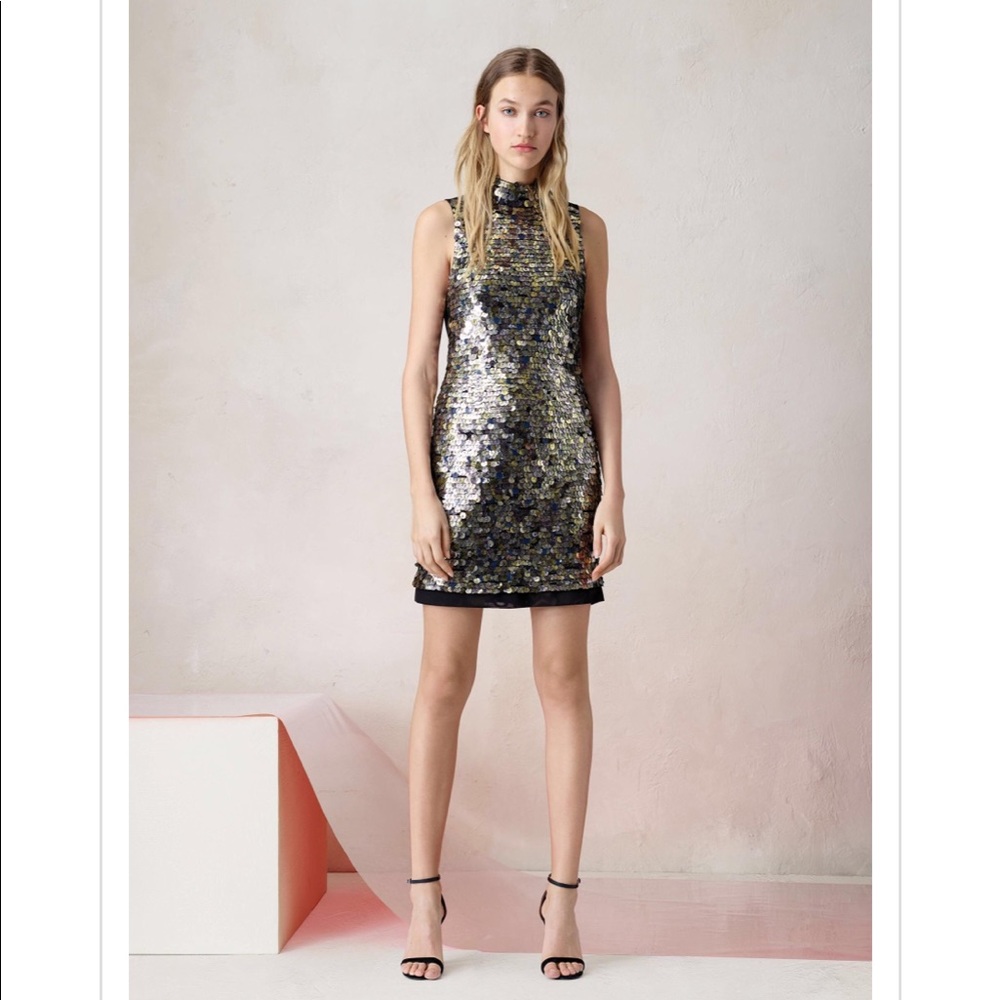 French Connection Bronze Moon Rock Sparkle Dress 2